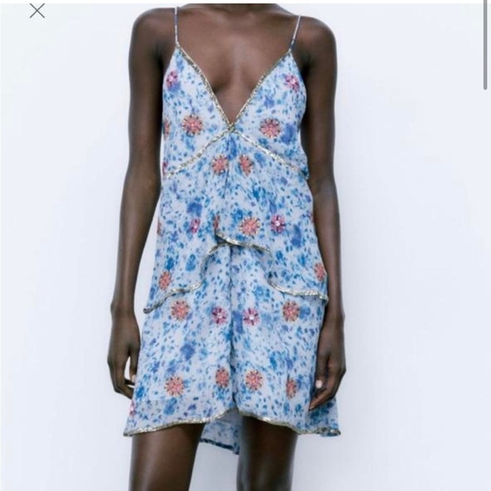 Zara blue dress